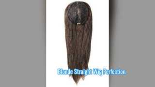 Blonde Straight Lace Front Wig Natural Hair