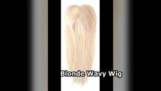 Blonde Wavy Human Hair Wig Natural Look