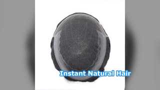 Wavy Dark Brown Mens Hair Toupee