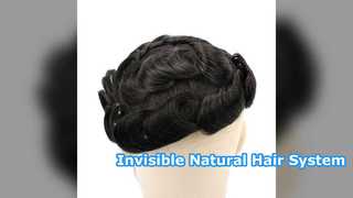 Natural Thin Skin Mens Hair System Dark Brown