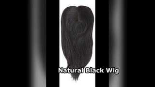 Natural Black Lace Front Wig Real Human Hair