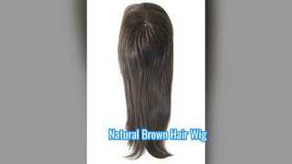Perruque Lace Front Wig brune, vrais cheveux naturels naturels