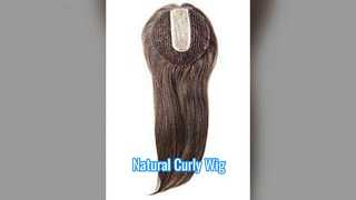 Curly Human Hair Wig Natural Black