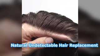 Natural Thin Skin Hair System Heavy Density Toupee