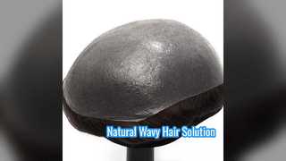 Natural Wavy Mens Hair Toupee 5x7 PU Base